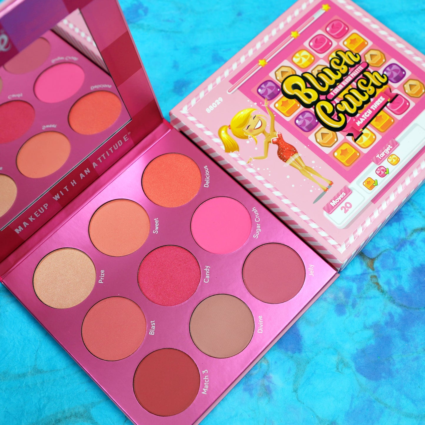 RUDE - Blush Crush 9 Color Blush Palette - Match Three