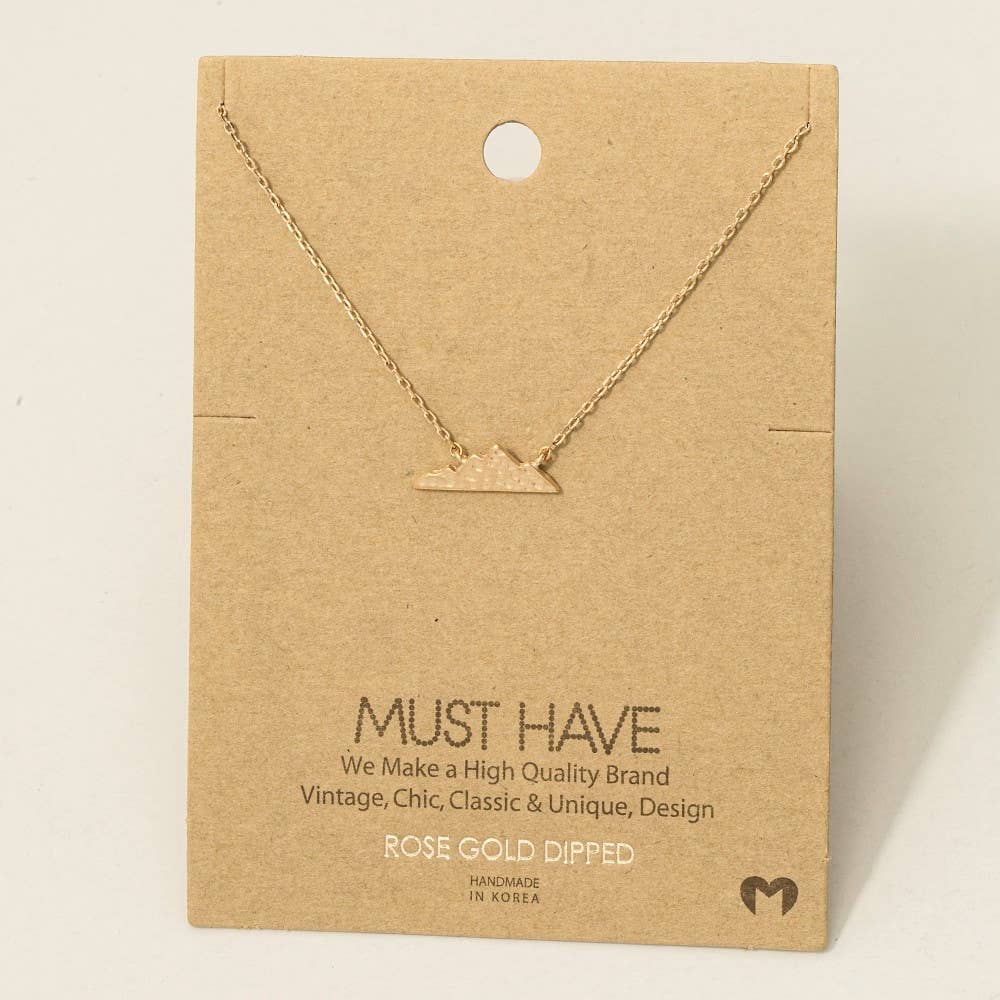 Hammered Mountain Pendant Necklace