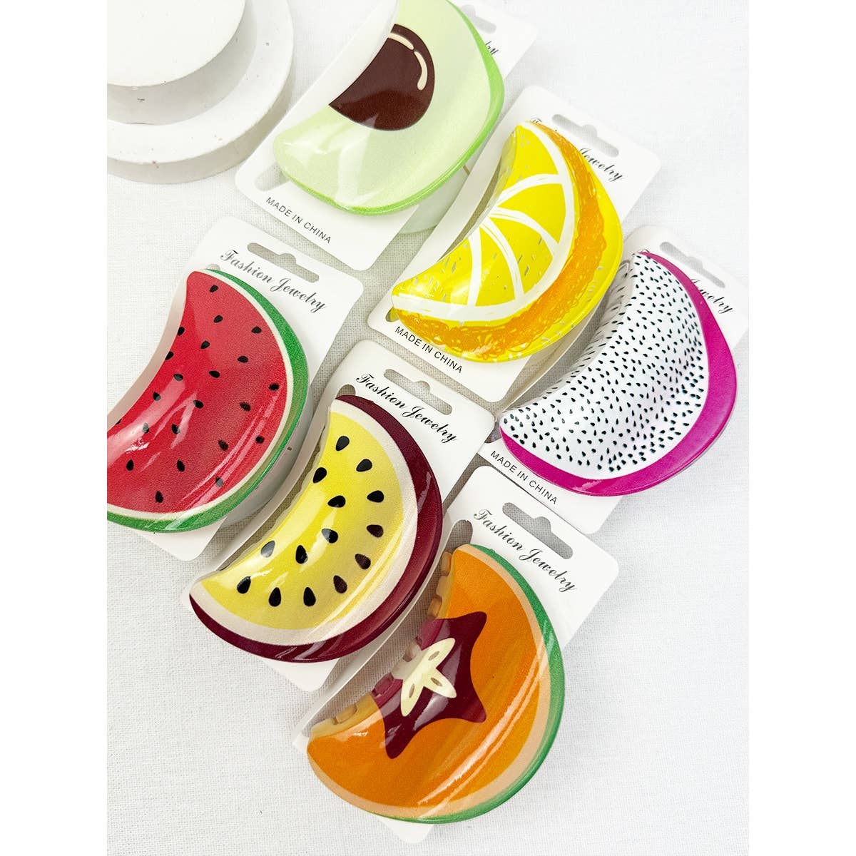 Fruit and Avocado Theme Hair Claw Clip