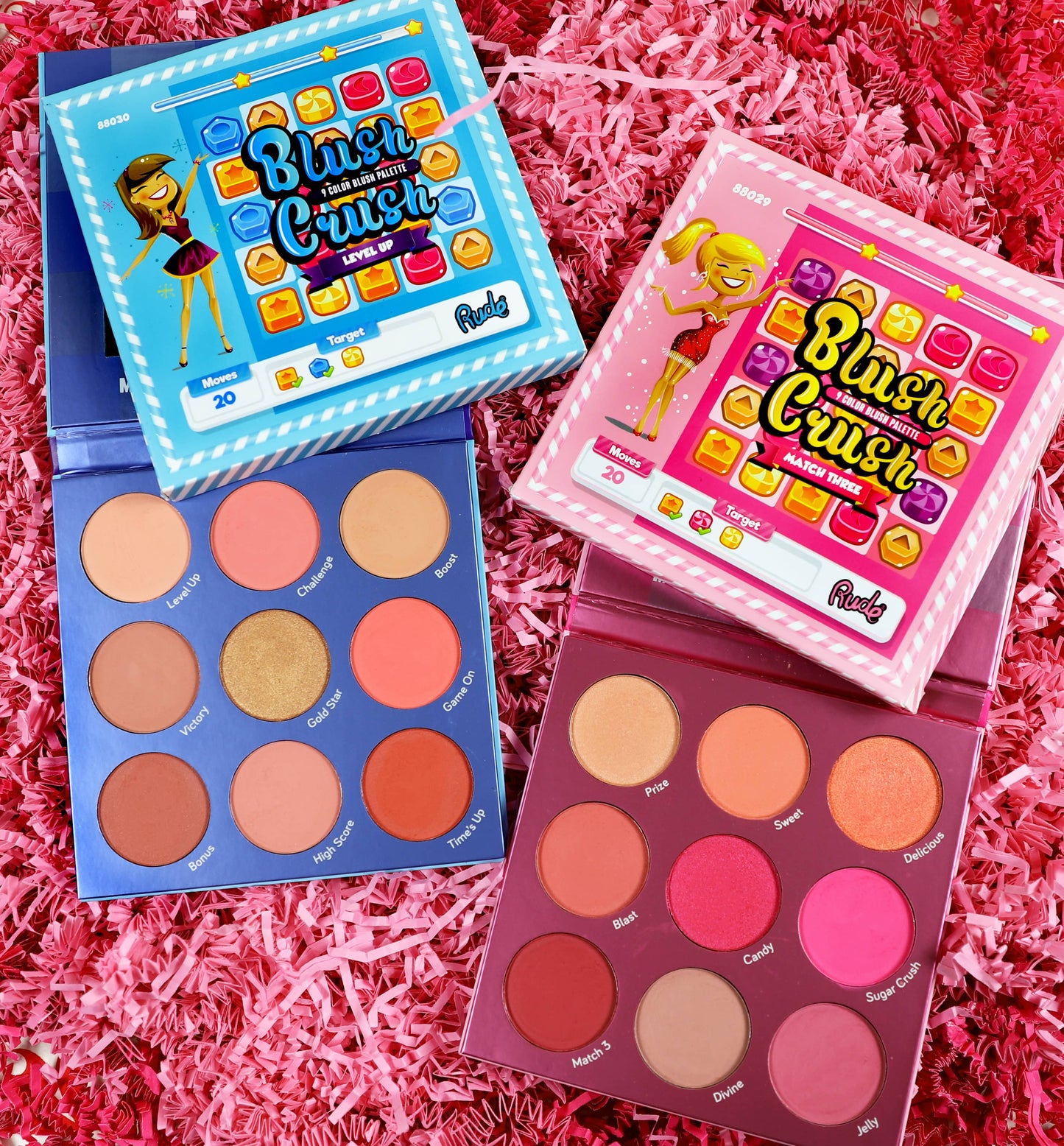 RUDE - Blush Crush 9 Color Blush Palette - Match Three