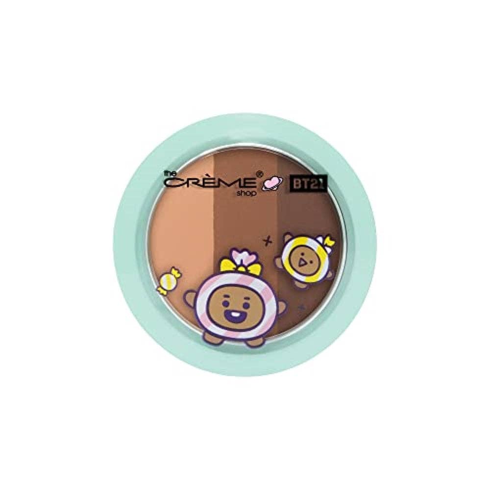 CRÉME SHOP -  BT21 Baby SHOOKY Ultra-Pigmented Eyeshadow Trio - Cookies & Creme
