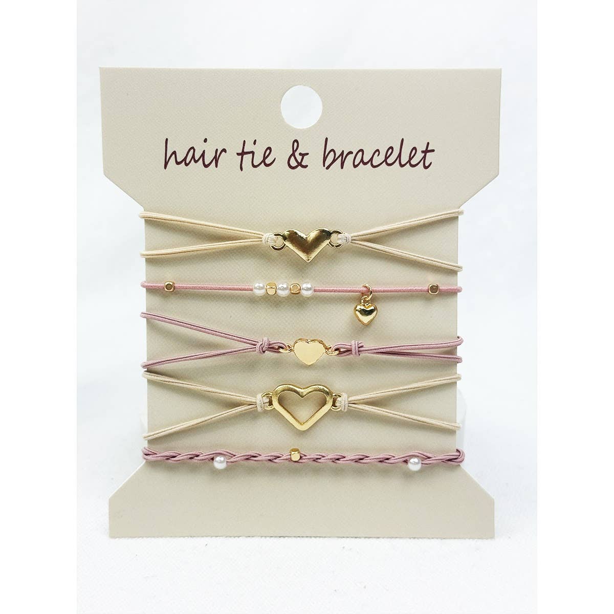 Boho Inspired Minimal Heart Hair Tie Bracelets