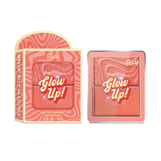 RUDE - The Glow Up! Matte & Shimmer Blush Duo