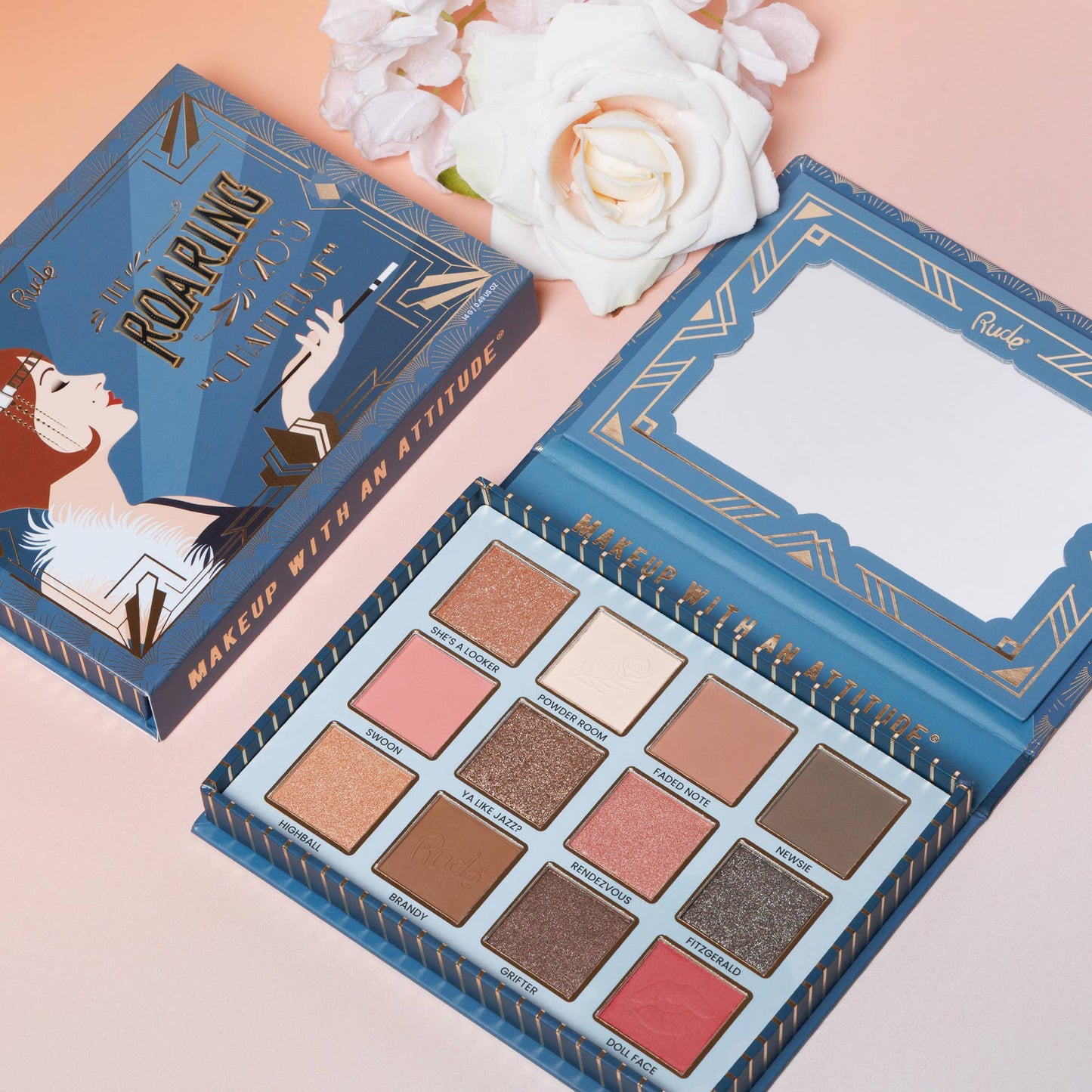 RUDE - The Roaring 20's 12 Color Eyeshadow Palette - Chanteuse