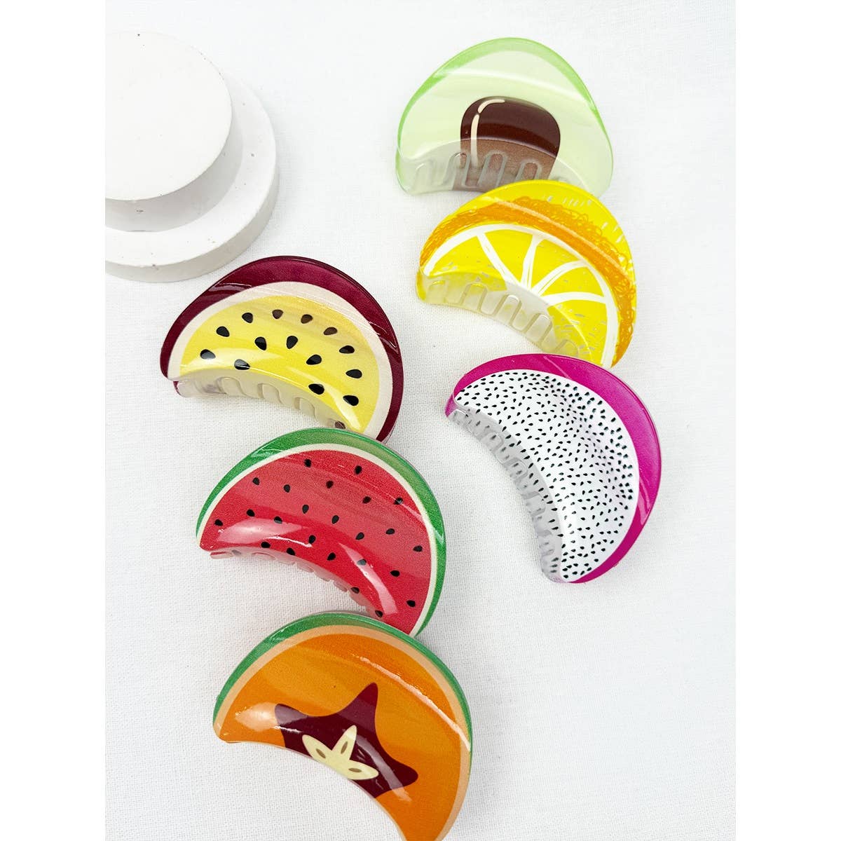Fruit and Avocado Theme Hair Claw Clip