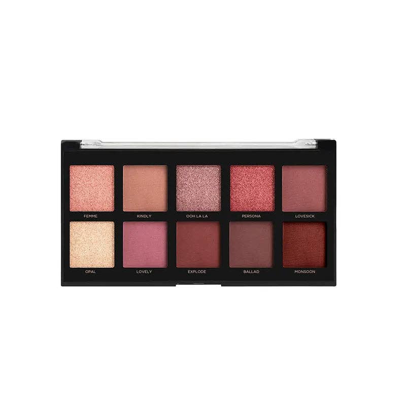 PROFUSION - 10 Shades Multi-Finish Blendable Eyeshadow Palette - Mauves