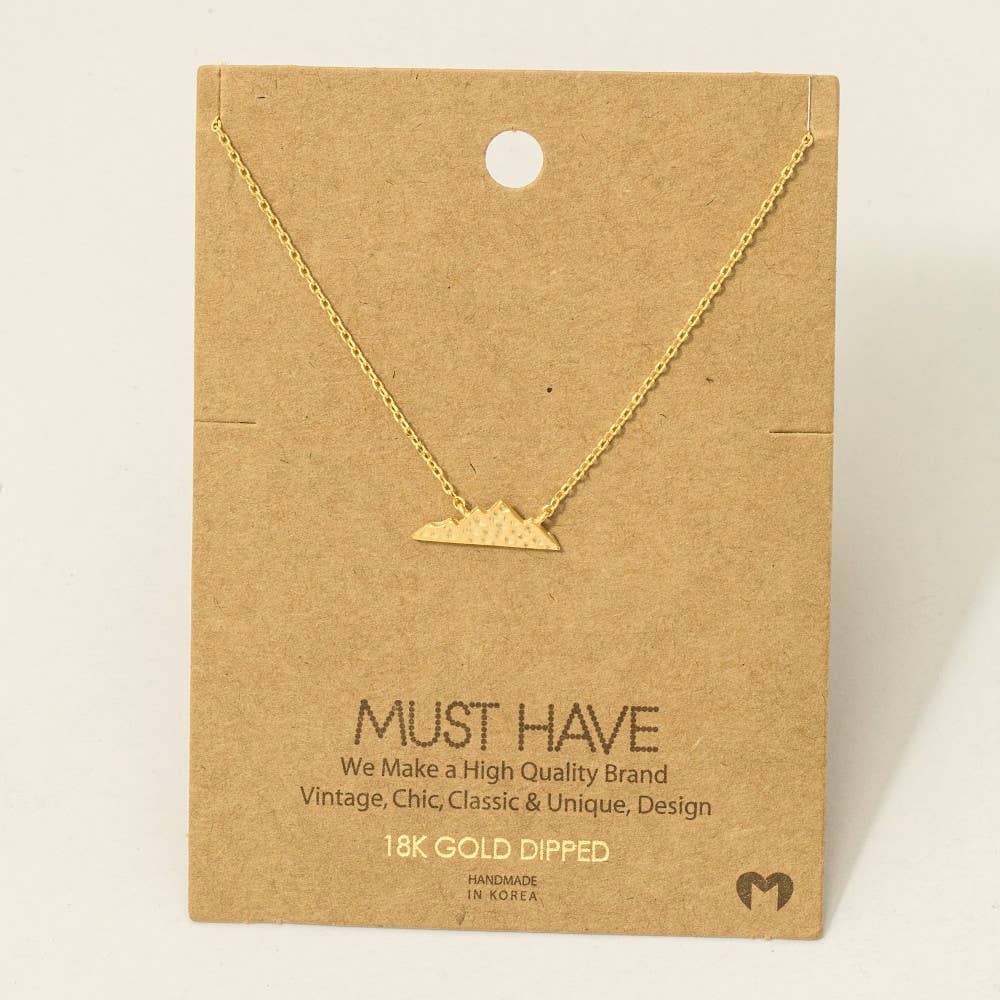 Hammered Mountain Pendant Necklace