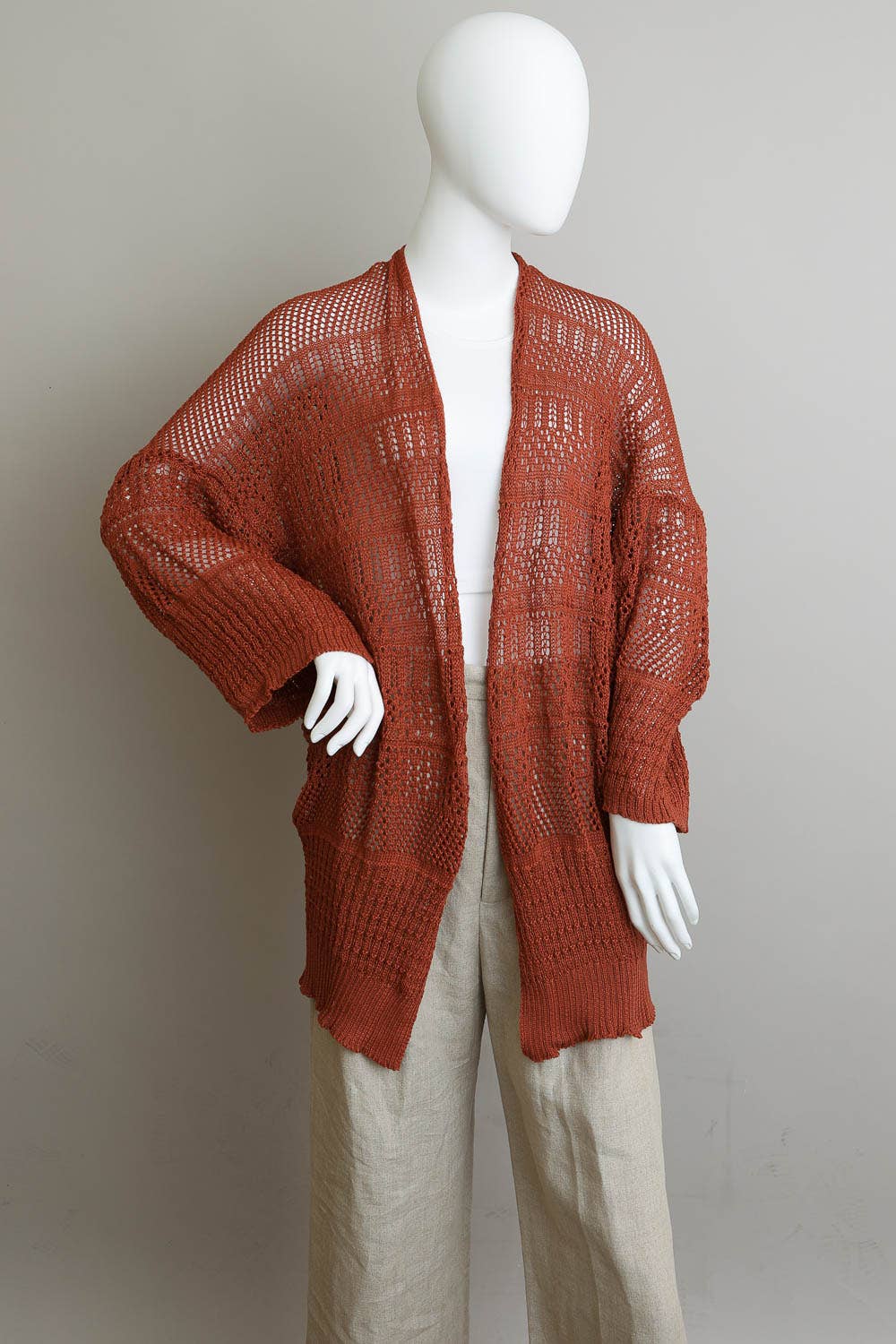 Relaxed Fit Boutique Cardigan | Fashionable Netted Knit 🌟