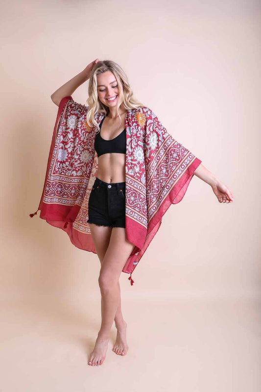 Trendy Tapestry Tassel Kimono – Touch of Morocco Style