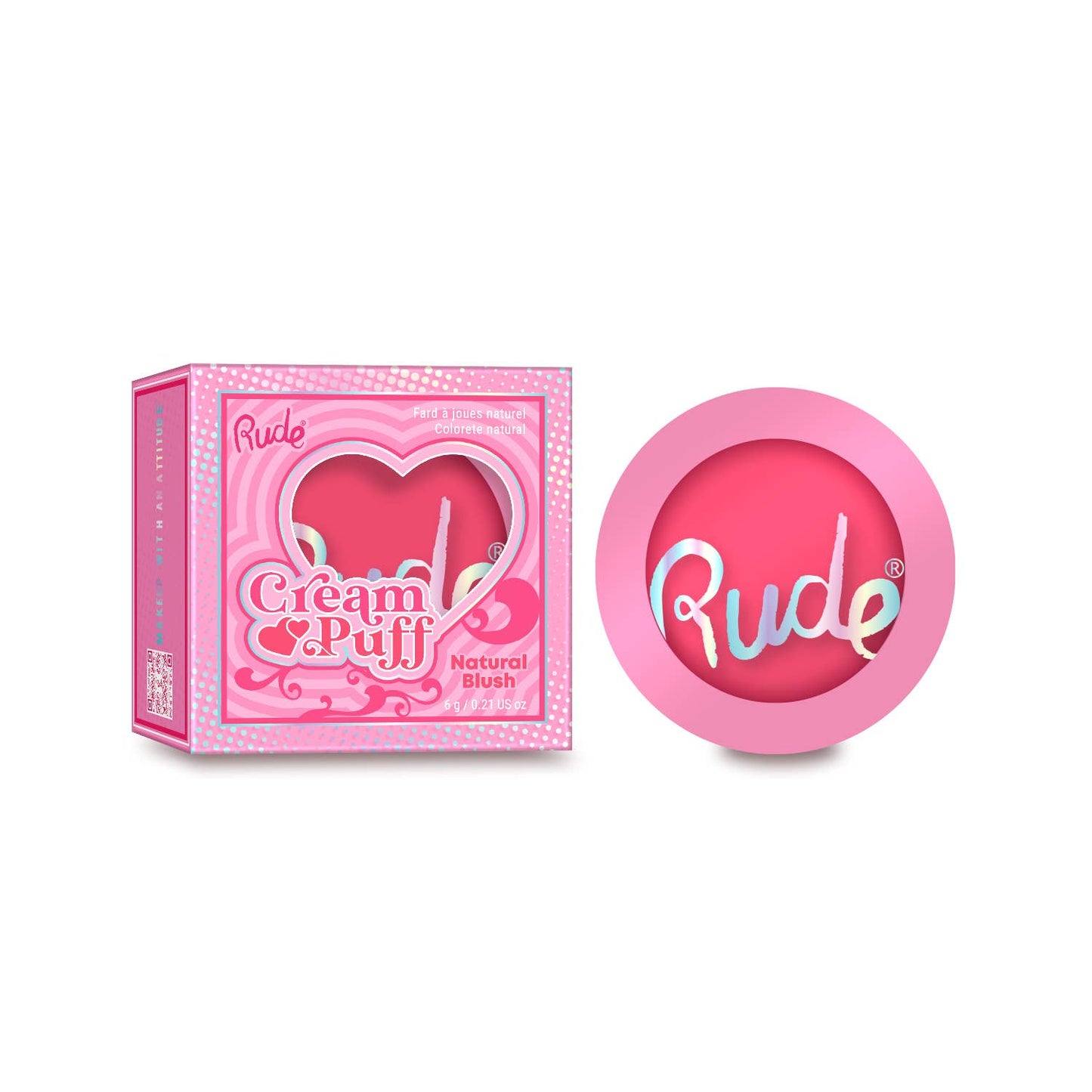 RUDE - Cream Puff Smooth Long Lasting Natural Blush