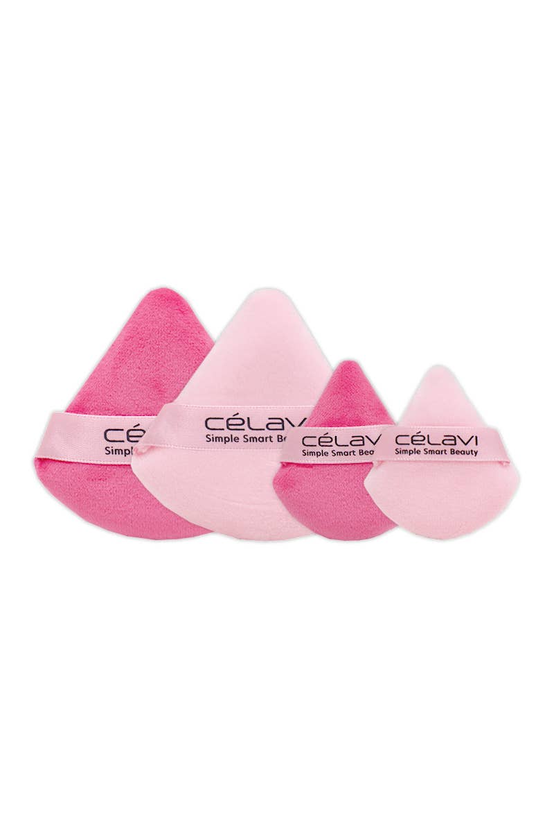 CELAVI - Sweet Cherry Velvet Powder Puff 4pc Set