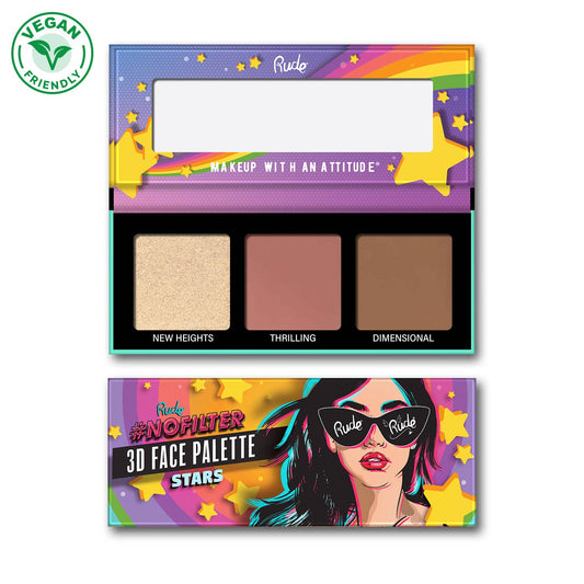 RUDE - NoFilter 3D Face Palette - Stars