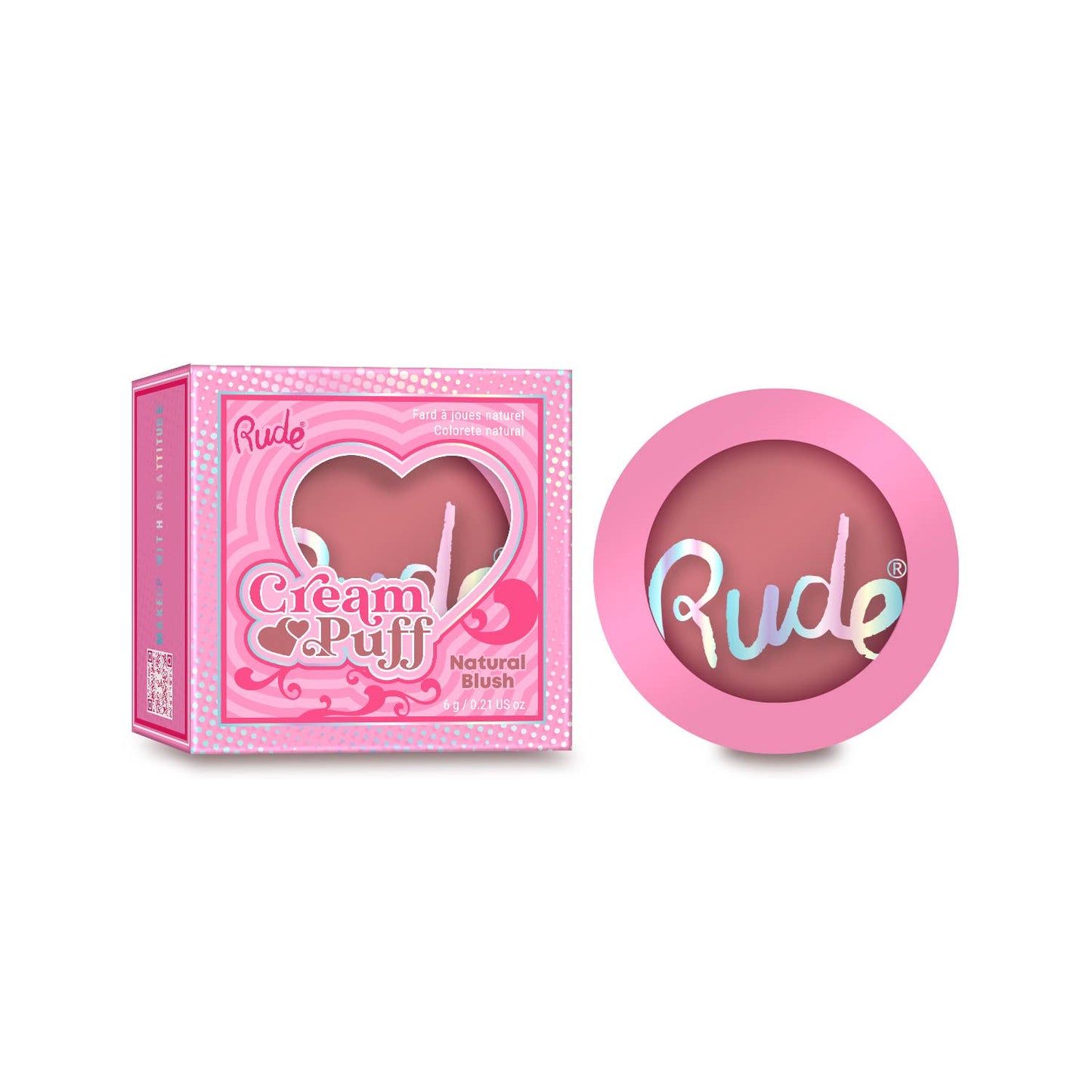 RUDE - Cream Puff Smooth Long Lasting Natural Blush