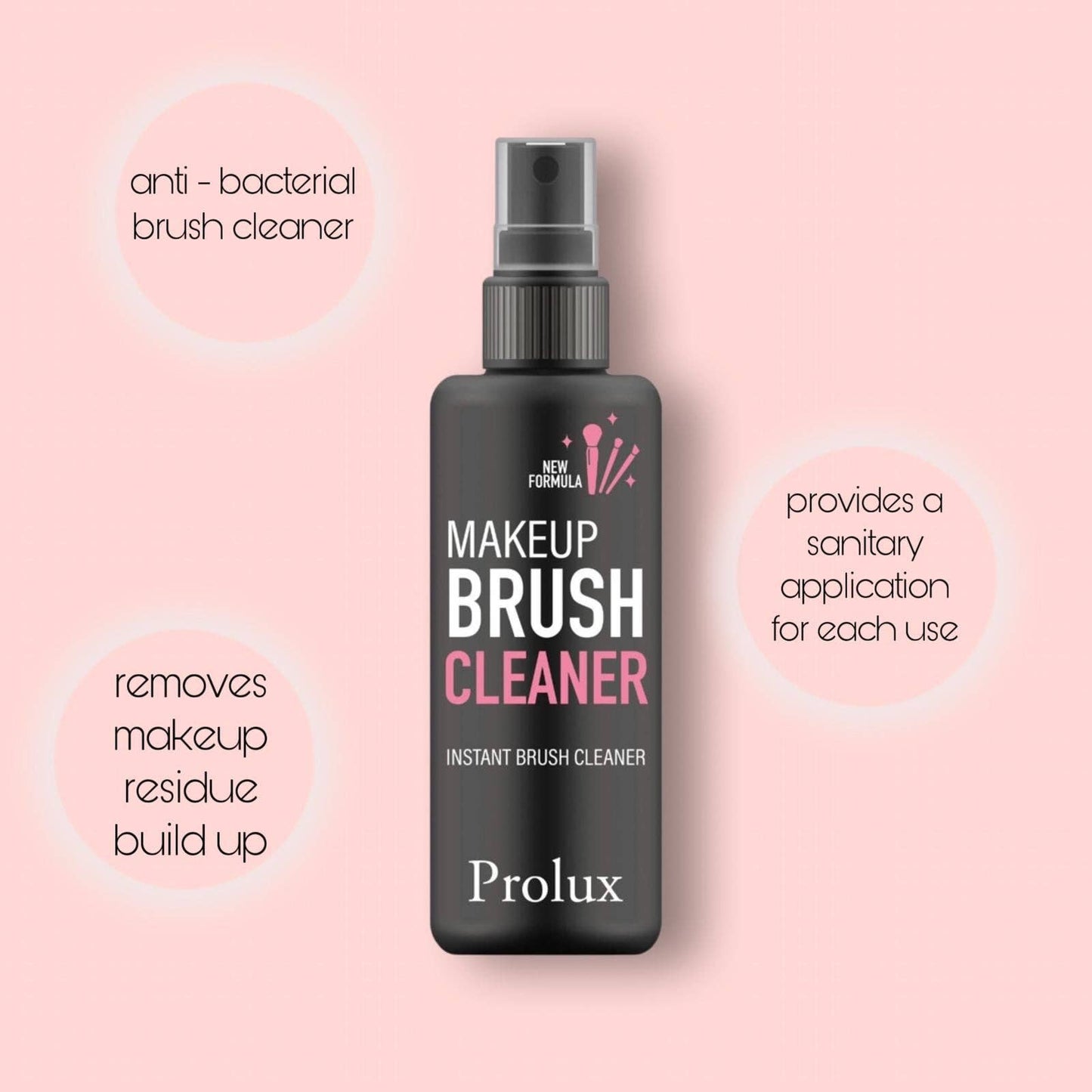 PROLUX - Makeup Brush Cleaner, Anti-Bacterial Protection