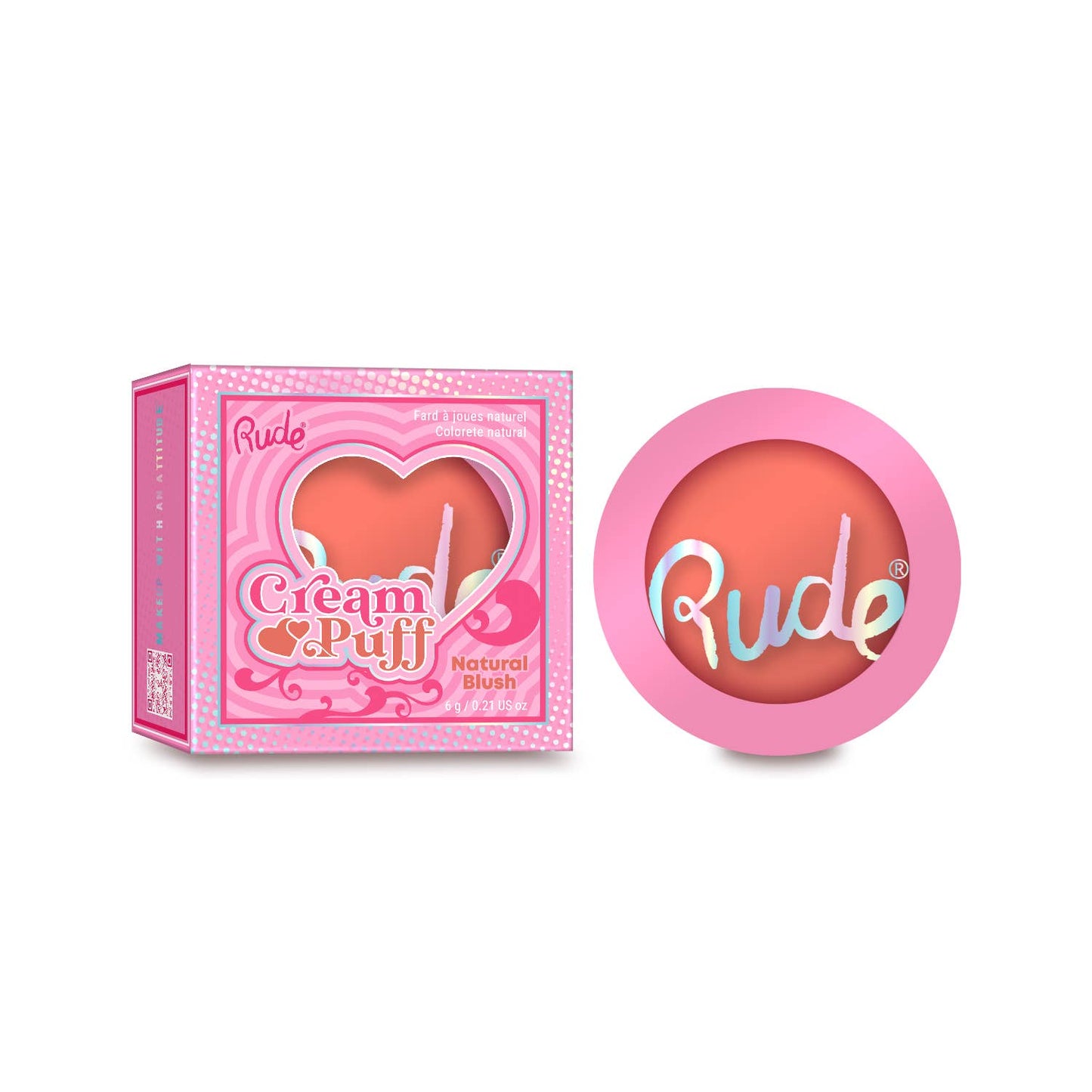 RUDE - Cream Puff Smooth Long Lasting Natural Blush