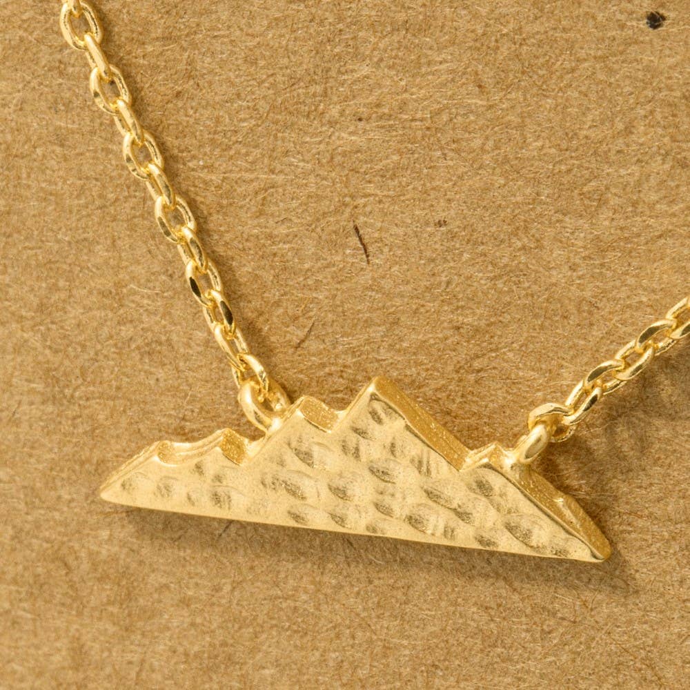 Hammered Mountain Pendant Necklace