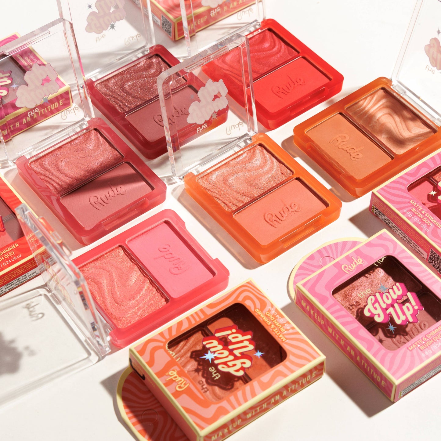RUDE - The Glow Up! Matte & Shimmer Blush Duo