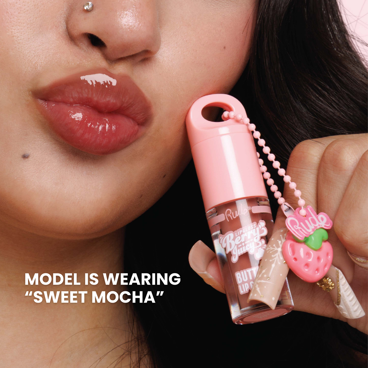 RUDE - Berry Juicy Butter Lip Gloss Keychain