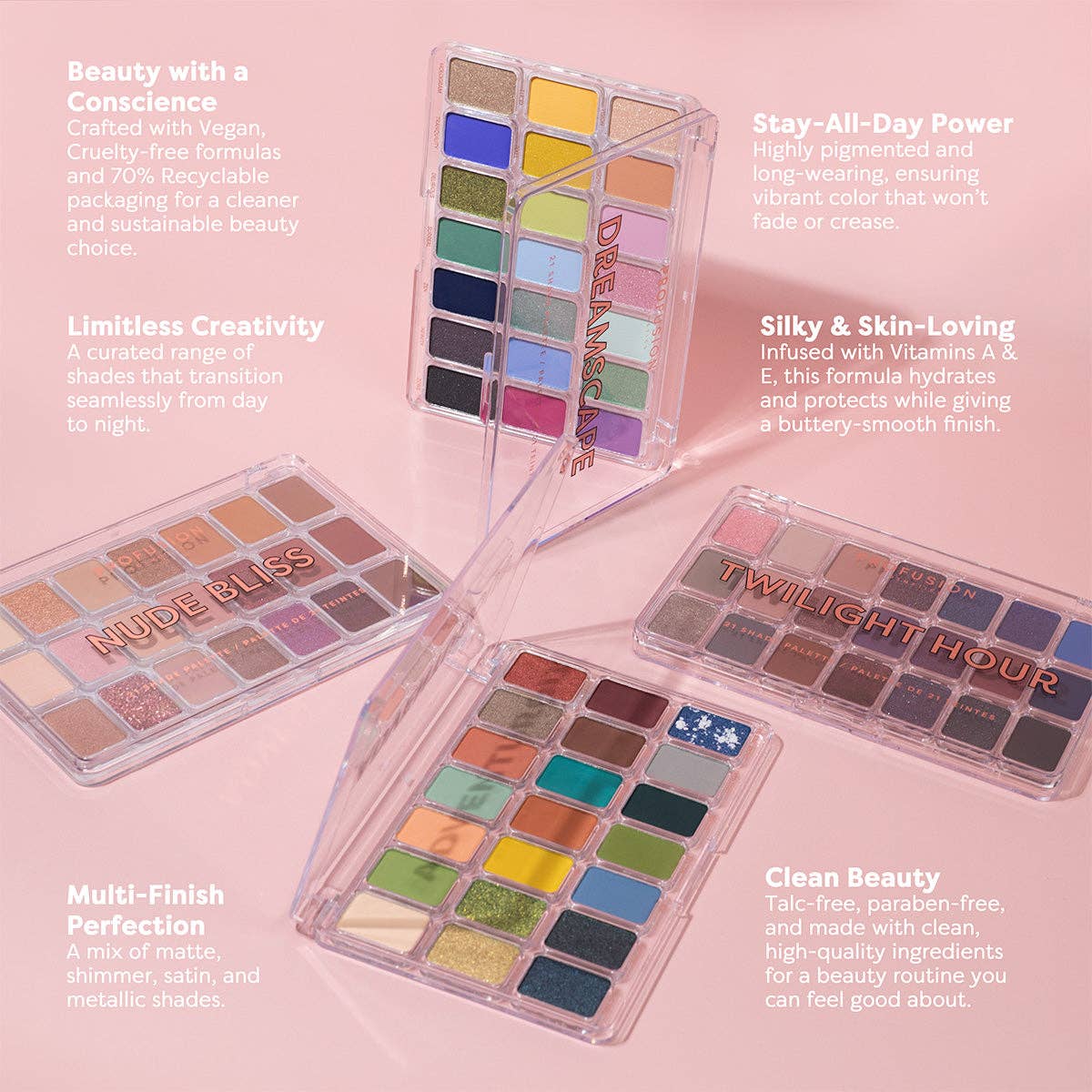 PROFUSION - Artistry Smooth 21 Shades Eyeshadow Palette - Twilight Hour