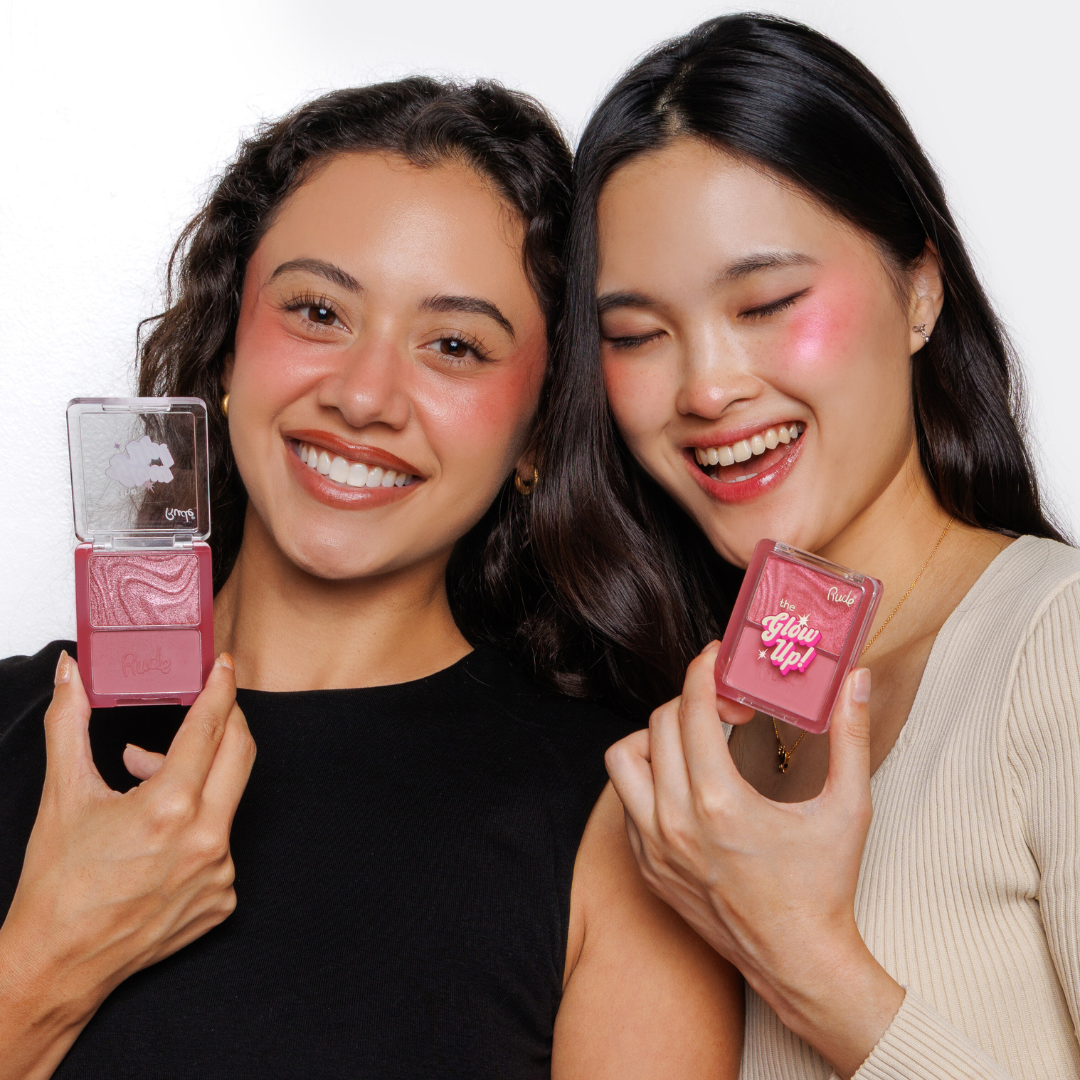 RUDE - The Glow Up! Matte & Shimmer Blush Duo