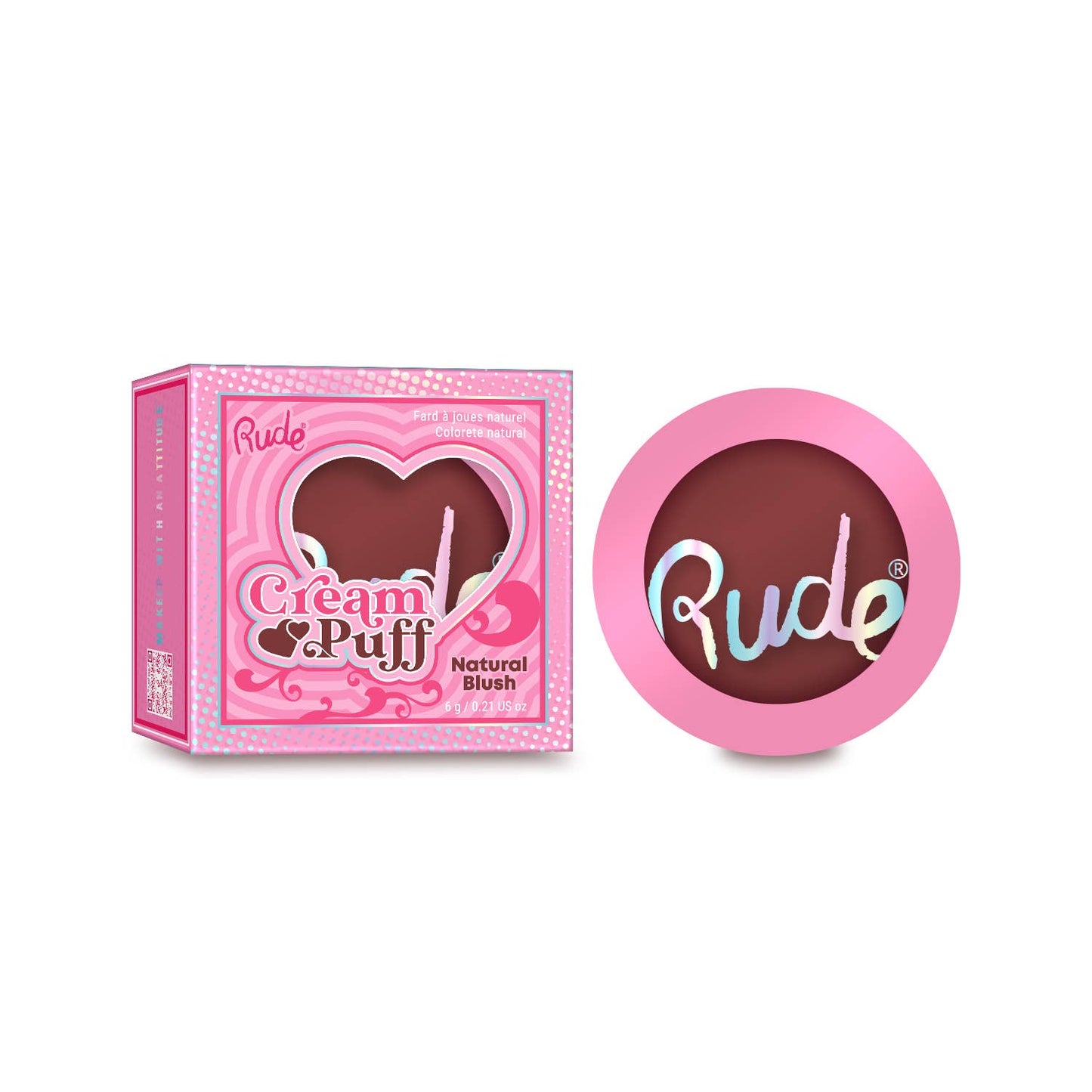 RUDE - Cream Puff Smooth Long Lasting Natural Blush