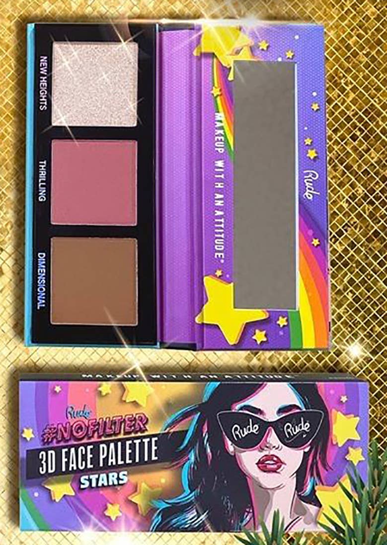 RUDE - NoFilter 3D Face Palette - Stars