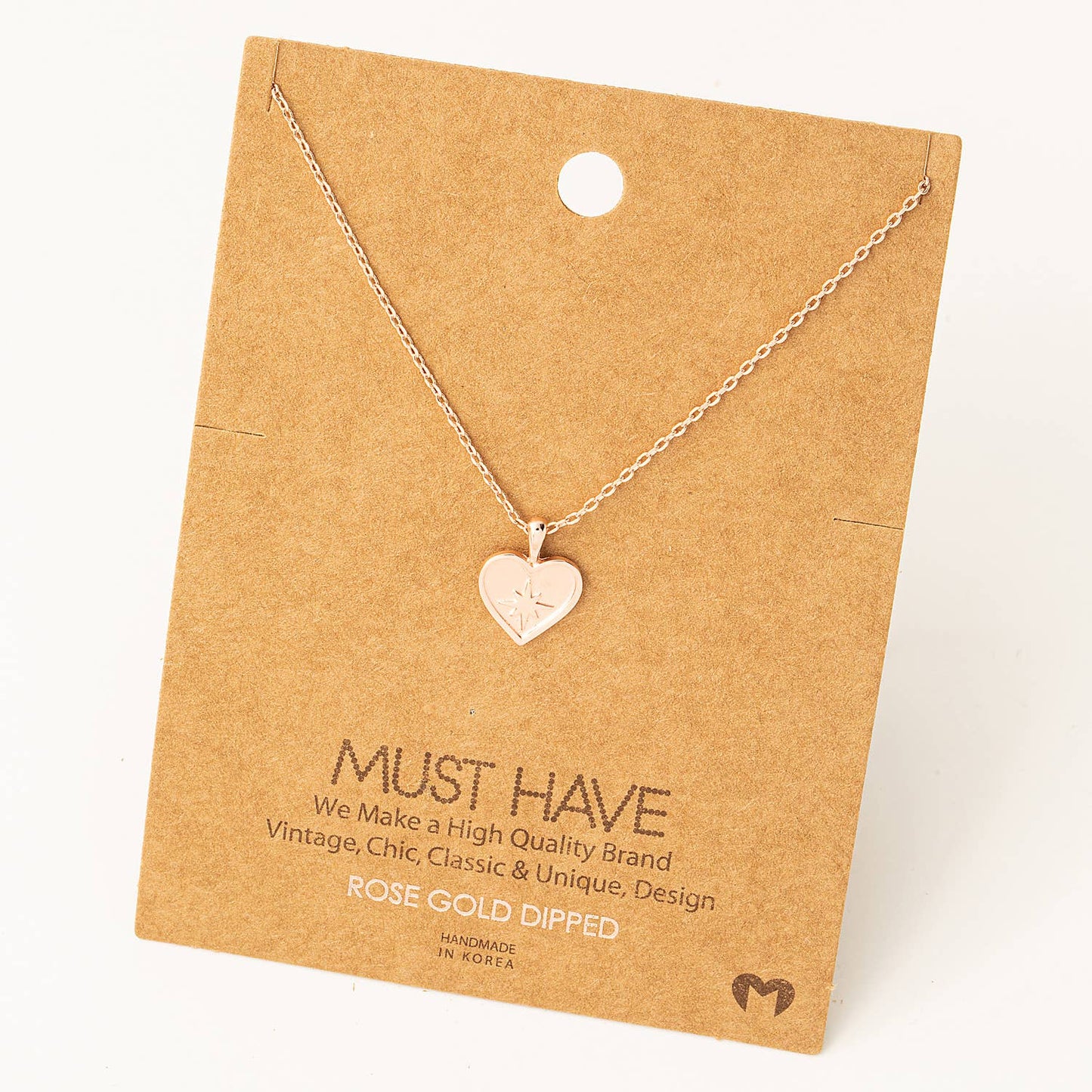 North Star Heart Pendant Necklace