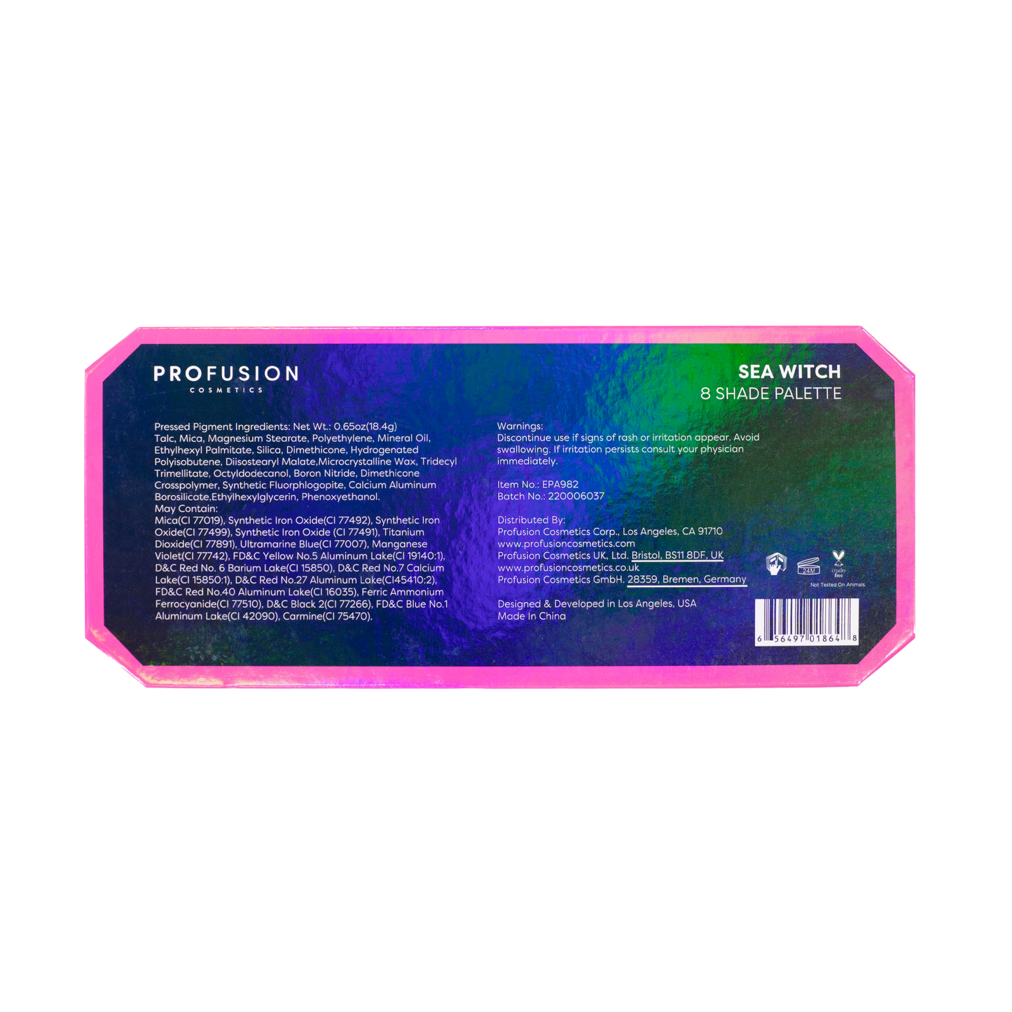 PROFUSION - Sea Witch| 8 Shade Highly Pigmented Eyeshadow Makeup Palette