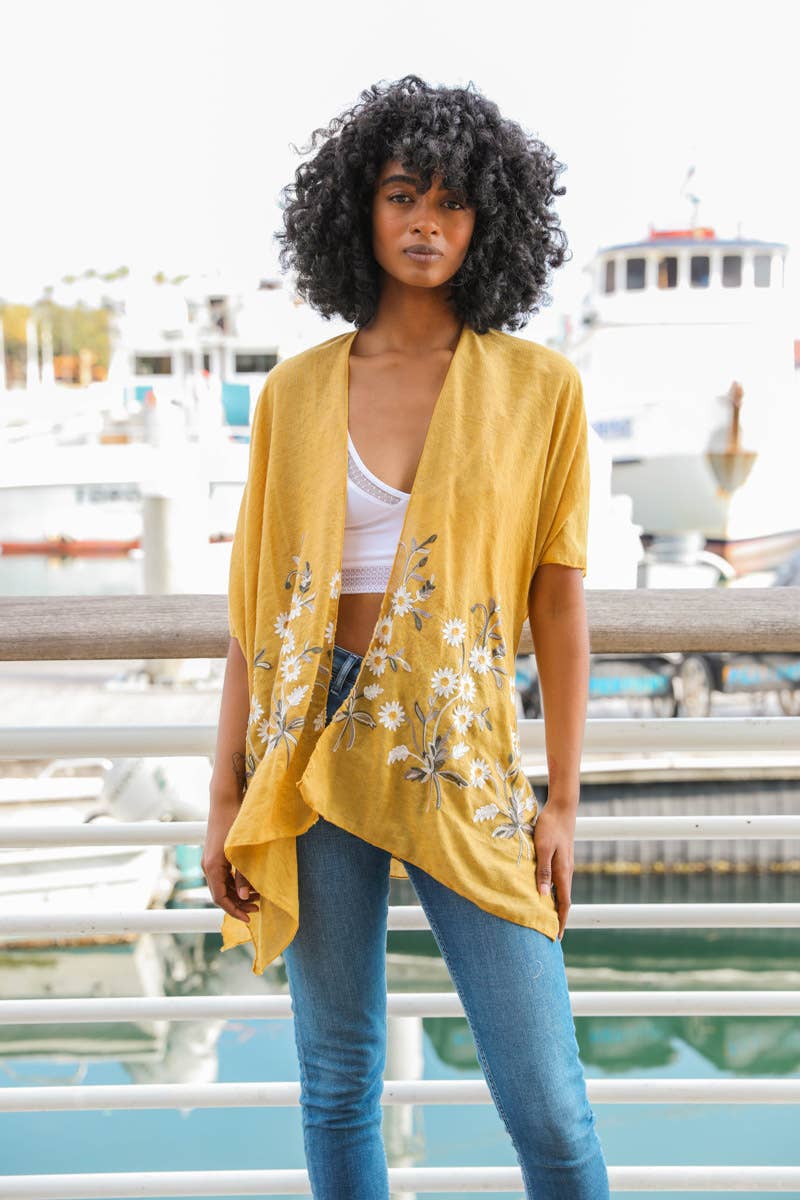 Bestselling Spring Daisy Hand Stitched – Chic Cardigan