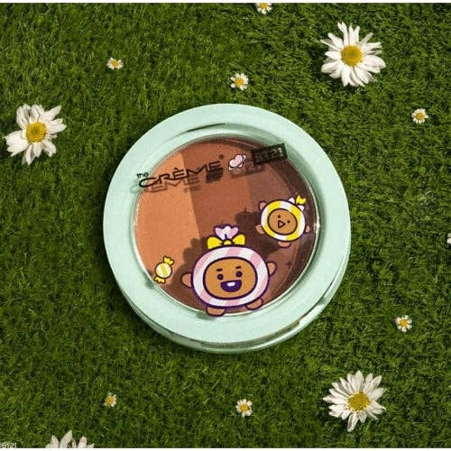 CRÉME SHOP -  BT21 Baby SHOOKY Ultra-Pigmented Eyeshadow Trio - Cookies & Creme