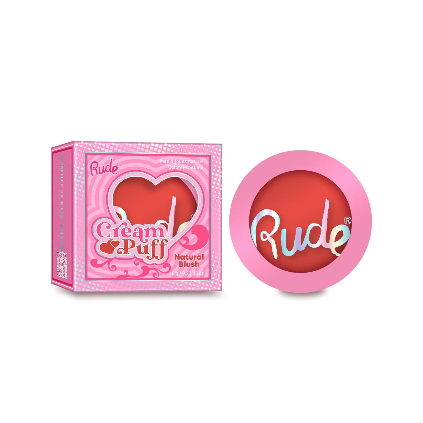 RUDE - Cream Puff Smooth Long Lasting Natural Blush