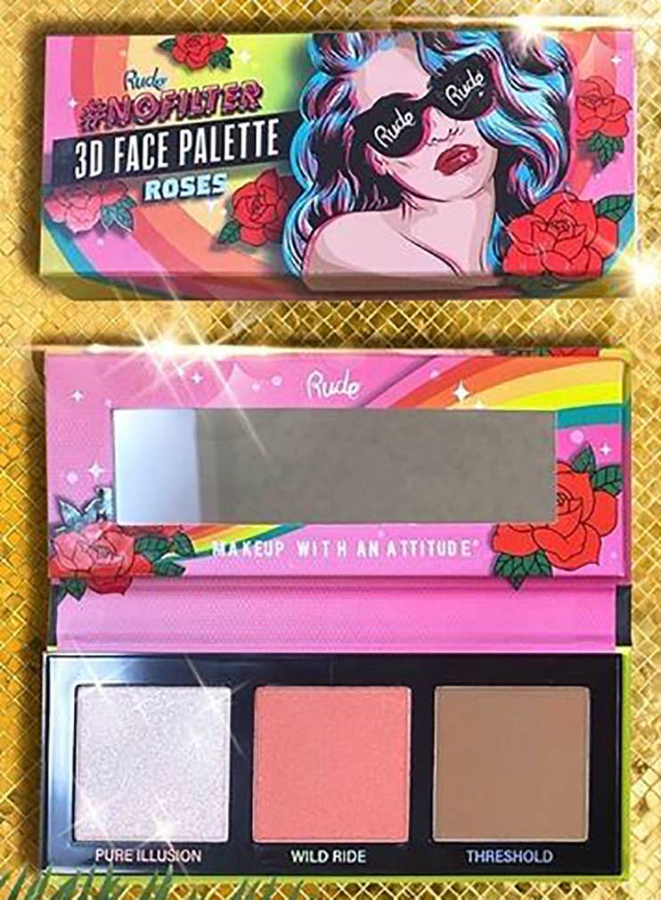 RUDE - NoFilter 3D Face Palette - Roses
