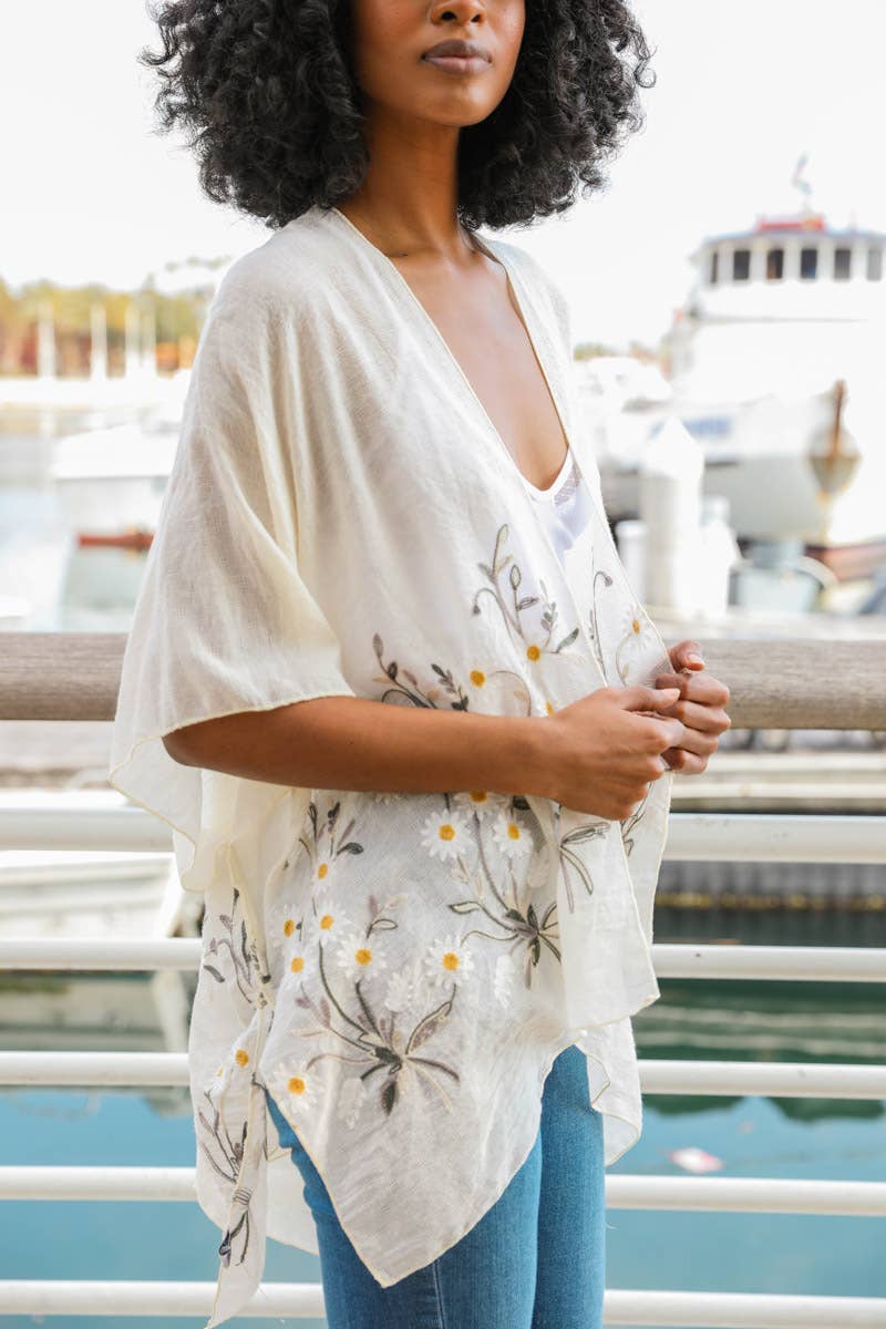 Bestselling Spring Daisy Hand Stitched – Chic Cardigan