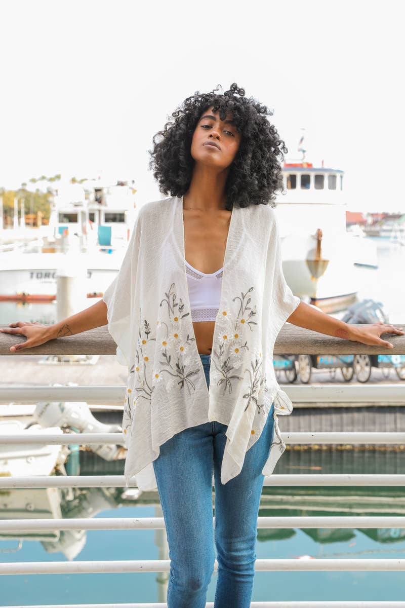 Bestselling Spring Daisy Hand Stitched – Chic Cardigan