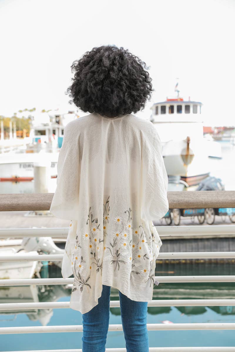 Bestselling Spring Daisy Hand Stitched – Chic Cardigan