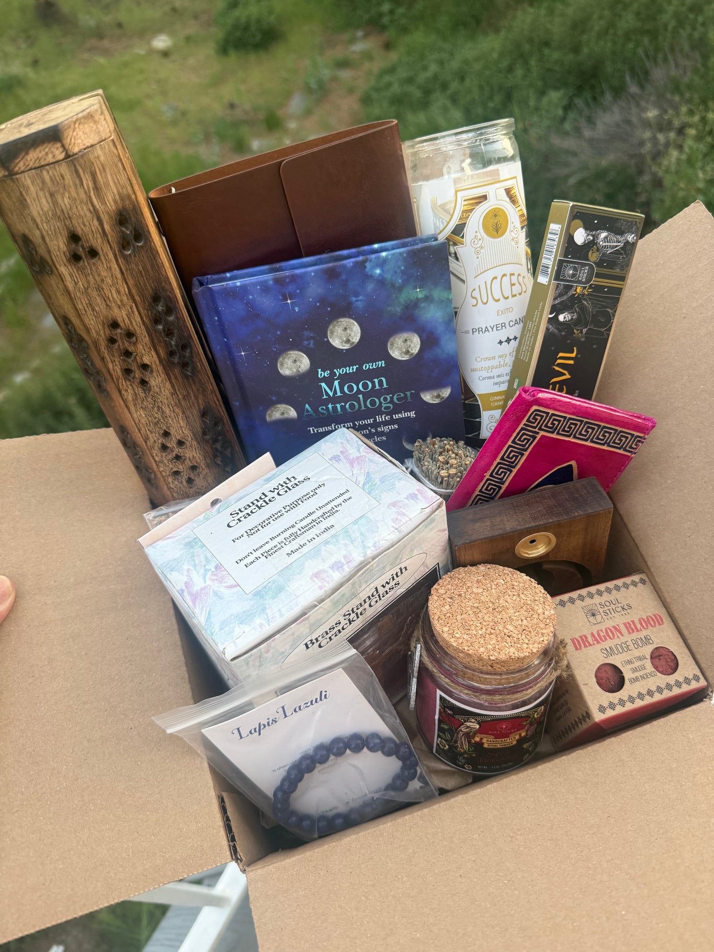 Celestial Witchy Mystery Box Spell Candles, Boxes, spell books, grimoire/Journals, ritual cards, tarot and more!