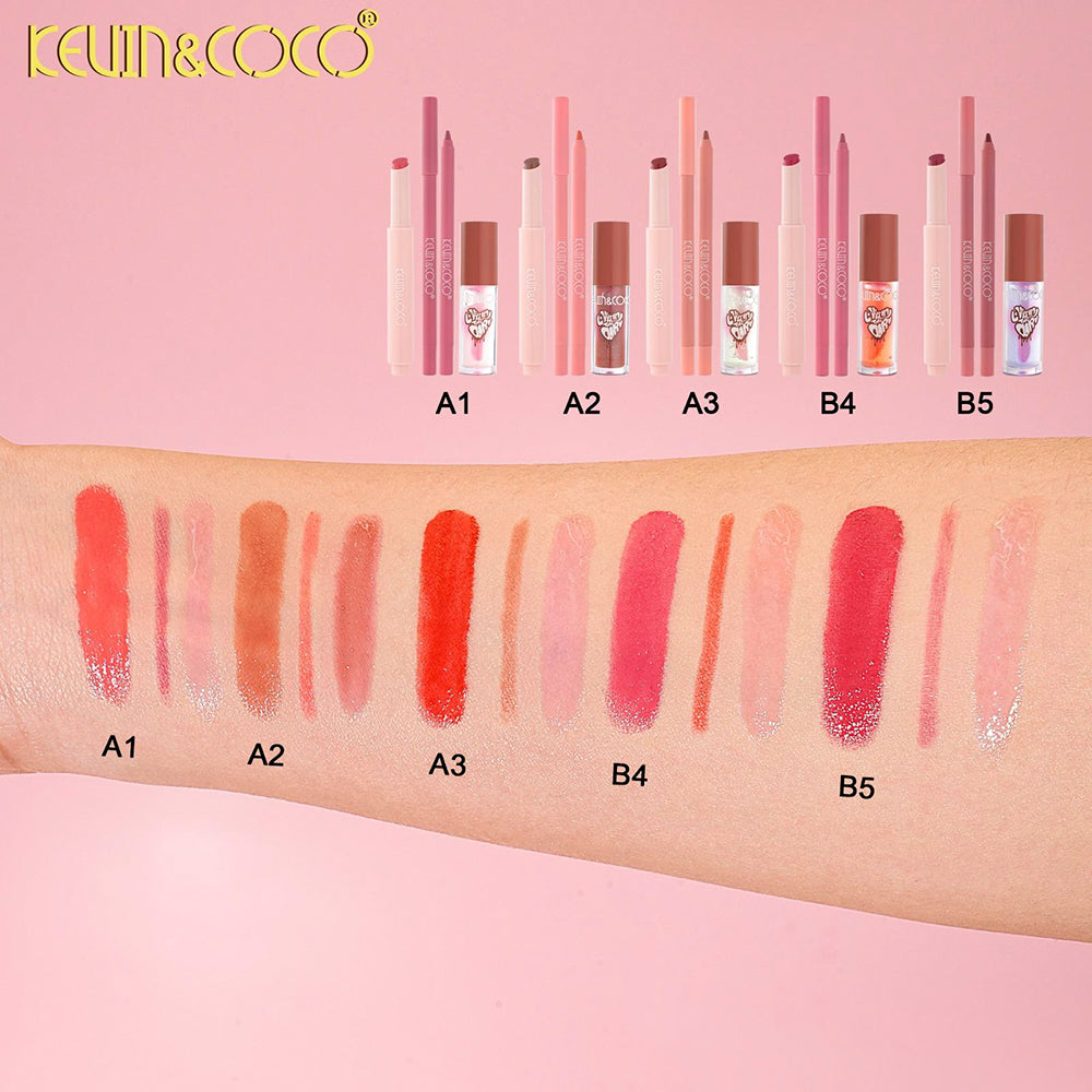 KEVIN AND COCO - Love Is In The Air Lip Kit Liner, Lipstick, and Gloss
