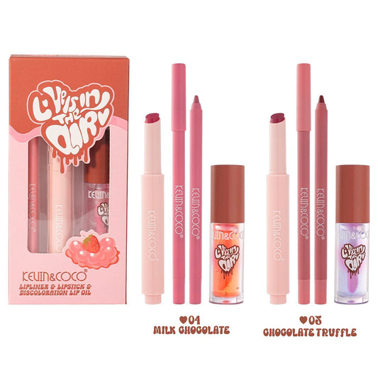 KEVIN AND COCO - Love Is In The Air Lip Kit Liner, Lipstick, and Gloss