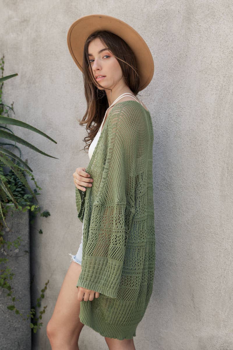 Relaxed Fit Boutique Cardigan | Fashionable Netted Knit 🌟
