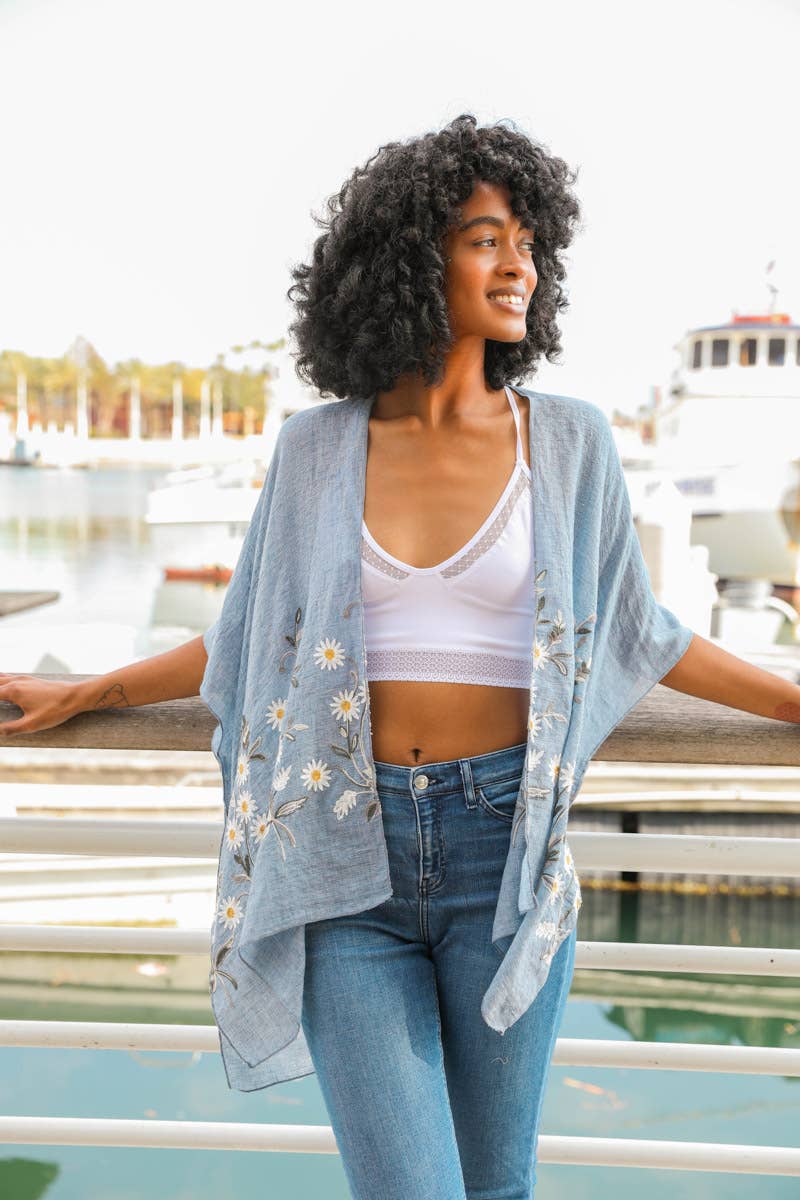 Bestselling Spring Daisy Hand Stitched – Chic Cardigan