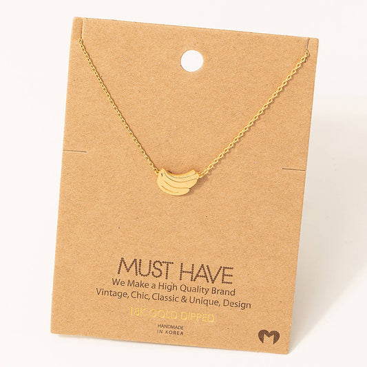 Dainty Banana Pendant Necklace