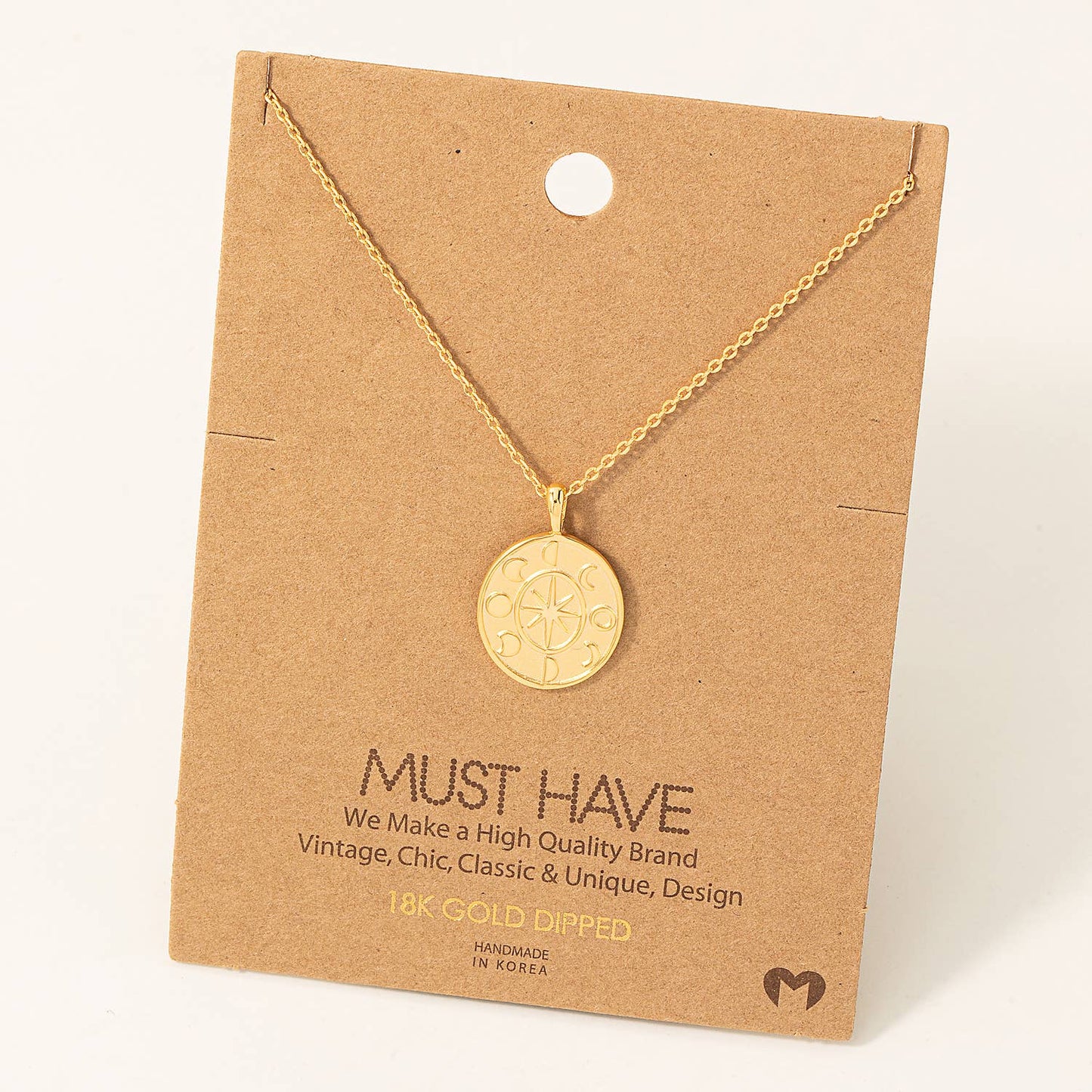 North Star Medallian Coin Necklace