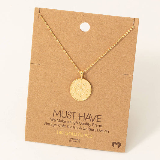 North Star Medallian Coin Necklace