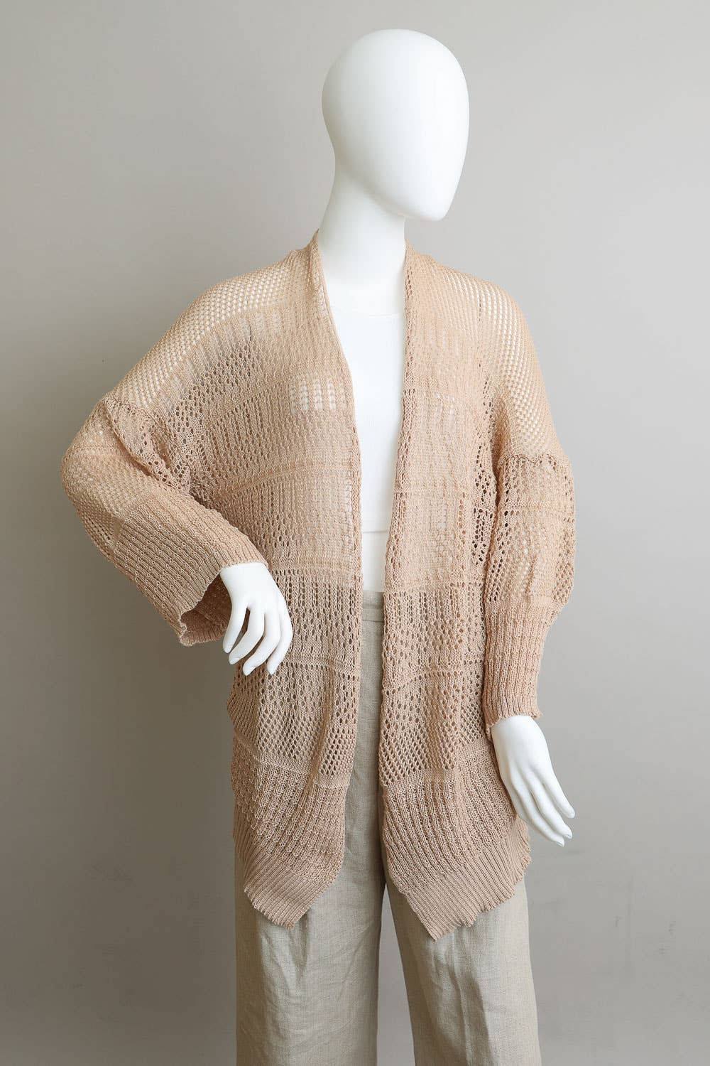 Relaxed Fit Boutique Cardigan | Fashionable Netted Knit 🌟