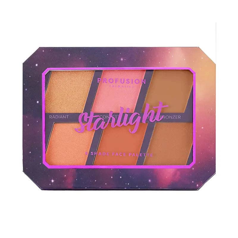 PROFUSION - Euphoric Glam Starlight - 6 Shade Smooth Face Makeup Palette