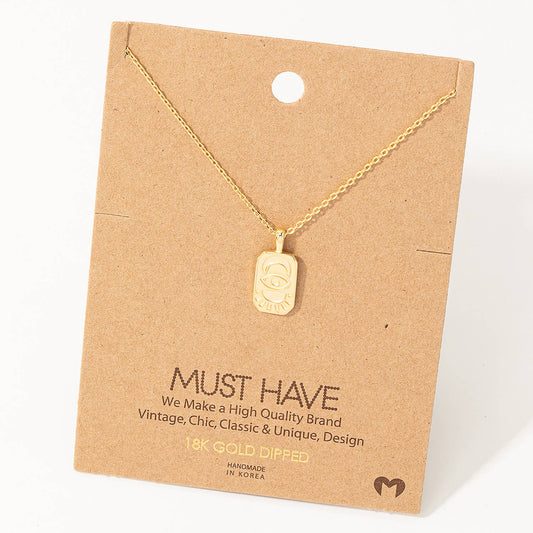 Moon Eye Sun Pendant Necklace