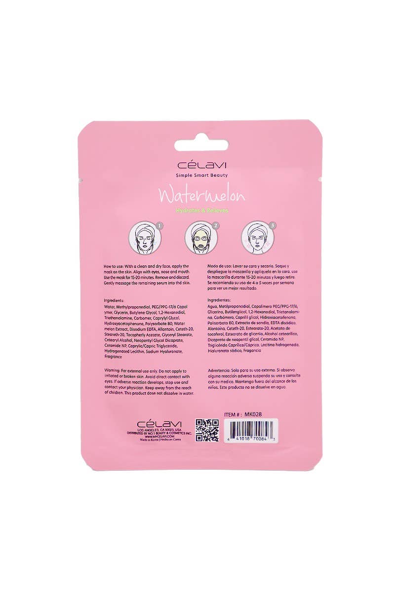 CELAVI - Watermelon Hydration Face Mask