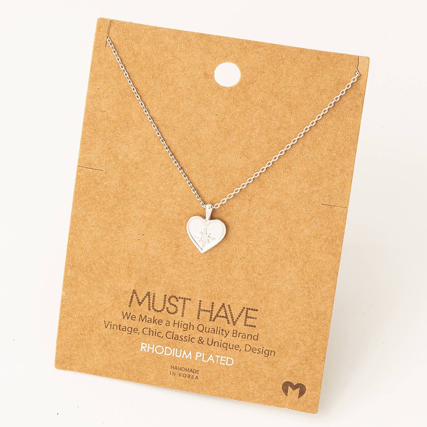 North Star Heart Pendant Necklace