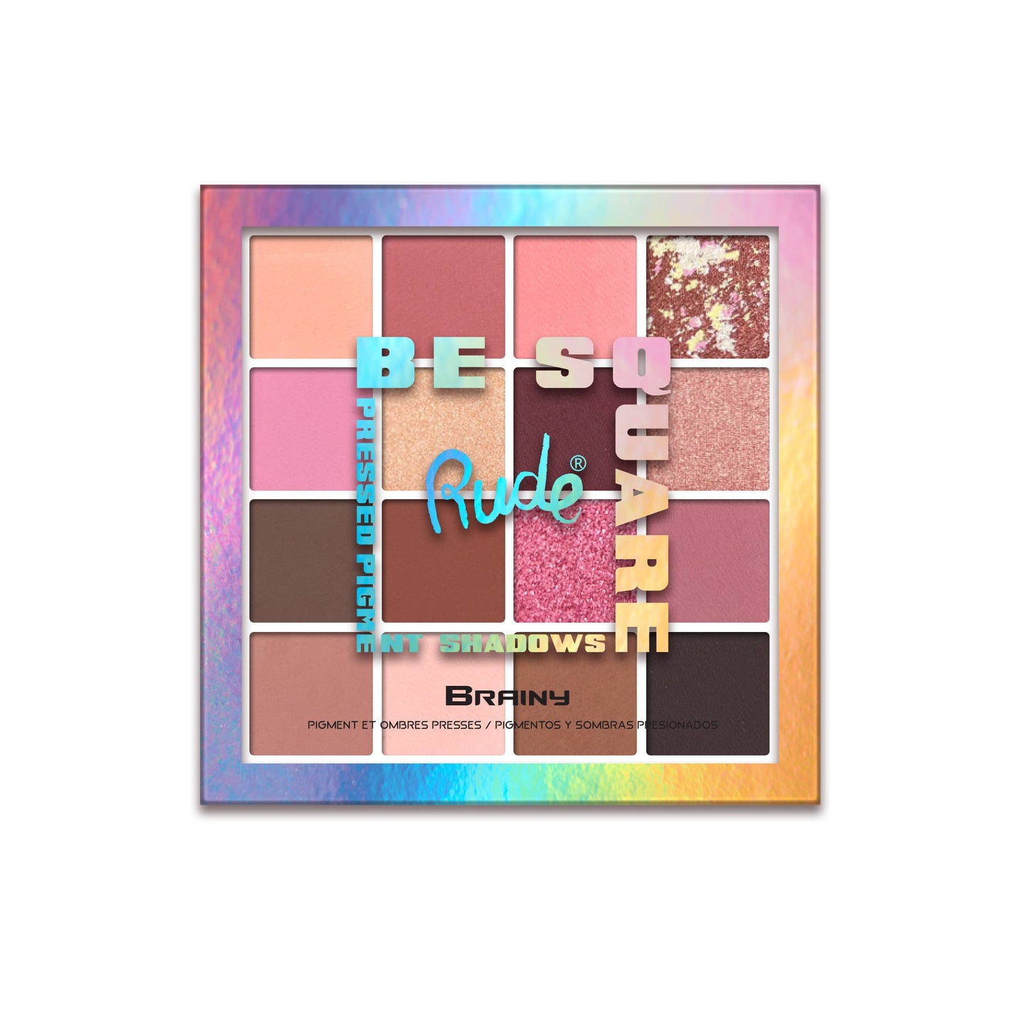RUDE - Be Square Pressed Pigments & Shadows Palette