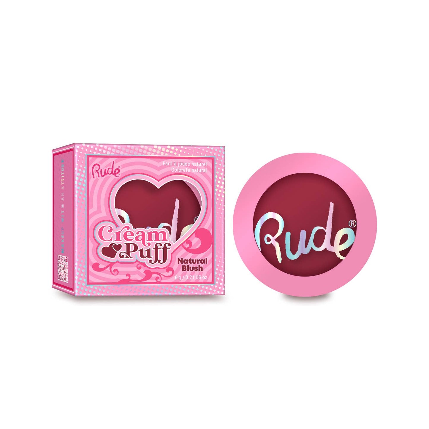 RUDE - Cream Puff Smooth Long Lasting Natural Blush